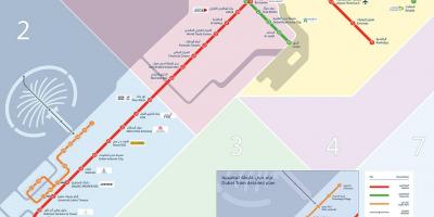 Դուբայի մետրոյի քարտեզ-ի հետ трамваем