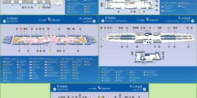 Դուբայի Միջազգային օդանավակայան տերմինալ 3 քարտեզի վրա