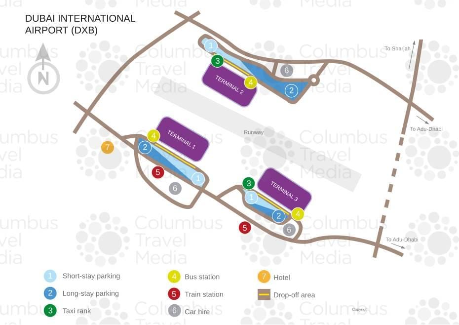 Dubai տերմինալը քարտեզ