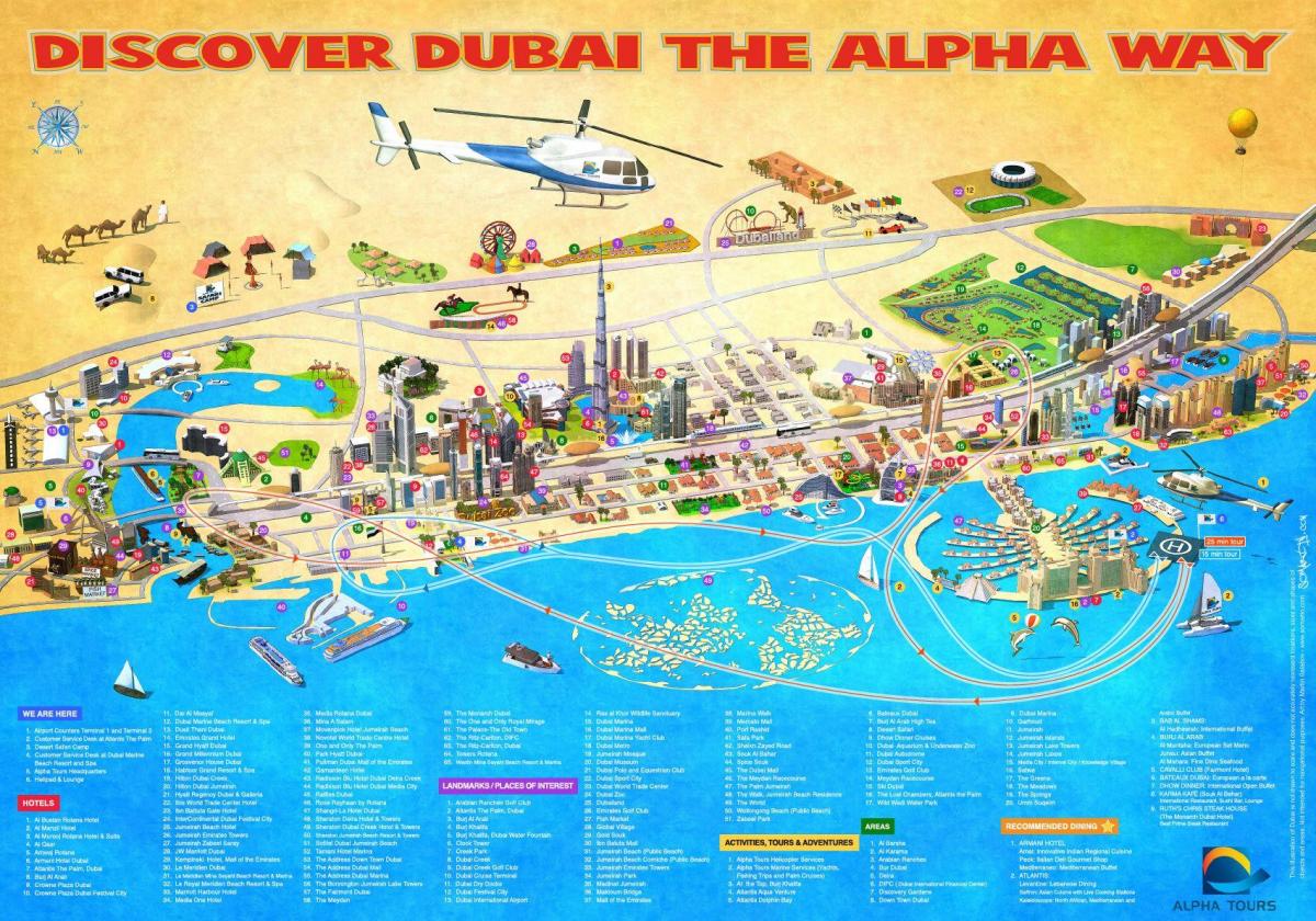 Dubai վայրերի քարտեզ