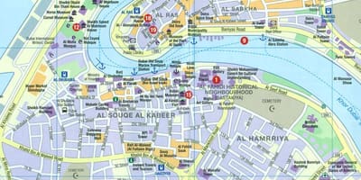 Dubai Աբրա քարտեզի վրա