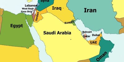 Dubai Մերձավոր Արեւելքի քարտեզը
