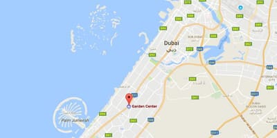 Dubai այգի կենտրոն գտնվելու վայրը քարտեզի վրա