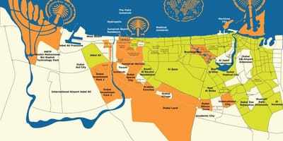 Dubai կղզու քարտեզ