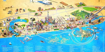 Dubai վայրերի քարտեզ